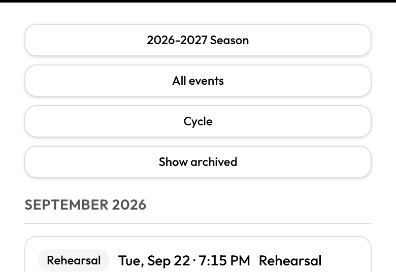 Admin calendar agenda