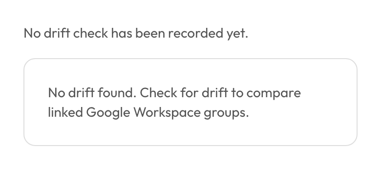 Email groups drift table