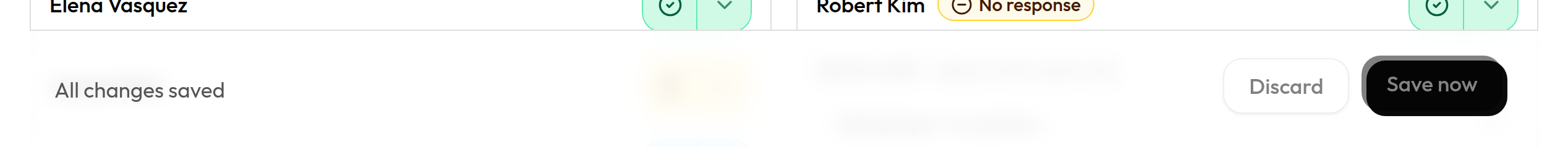 Attendance save footer