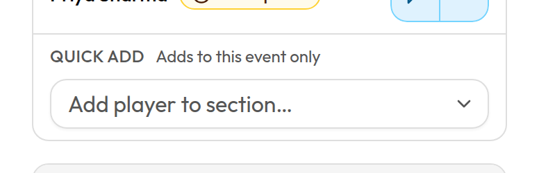 Attendance quick add block